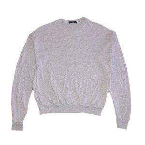 Brandy Melville Pullover Sweater Women’s Grey Cotton Viscose Super Cozy Soft O/S